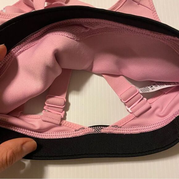 Nike High impact Support Padded Adjustable Sports Bra Strappy back pink XS - Picture 10 of 10